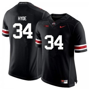 NCAA Ohio State Buckeyes Men's #34 Carlos Hyde Black Nike Football College Jersey MQC2345EV
